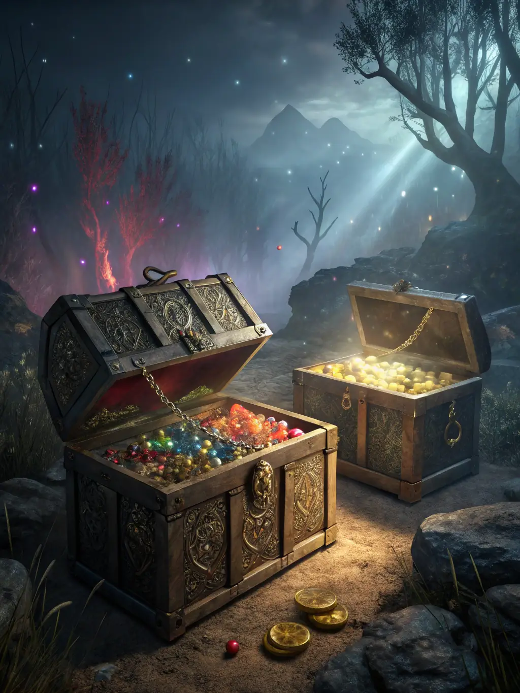 An image depicting the in-game reward system of Boşta Yumurta Kralı, showing various chests and prizes players can earn through gameplay.